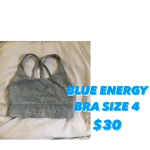 Lululemon blue energy bra!